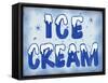Ice Cream Distressed-Retroplanet-Framed Stretched Canvas