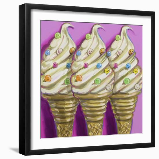 Ice-cream-faces-Howie Green-Framed Giclee Print