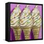 Ice-cream-faces-Howie Green-Framed Stretched Canvas