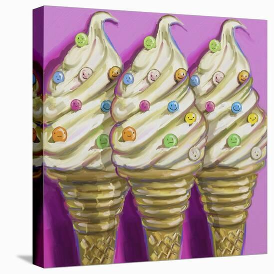 Ice-cream-faces-Howie Green-Stretched Canvas