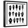 Ice-Cream Icons-dmstudio-Framed Premium Giclee Print