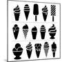 Ice-Cream Icons-dmstudio-Mounted Premium Giclee Print