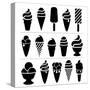 Ice-Cream Icons-dmstudio-Stretched Canvas