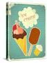 Ice Cream Retro Poster-elfivetrov-Stretched Canvas