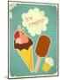 Ice Cream Retro Poster-elfivetrov-Mounted Art Print