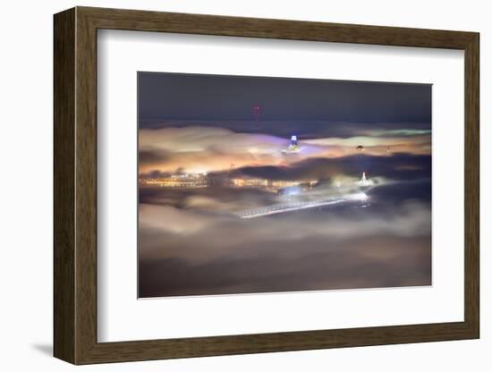 Ice Cream Sandwich - San Francisco Bay Area Fog Night Cityscape-Vincent James-Framed Photographic Print