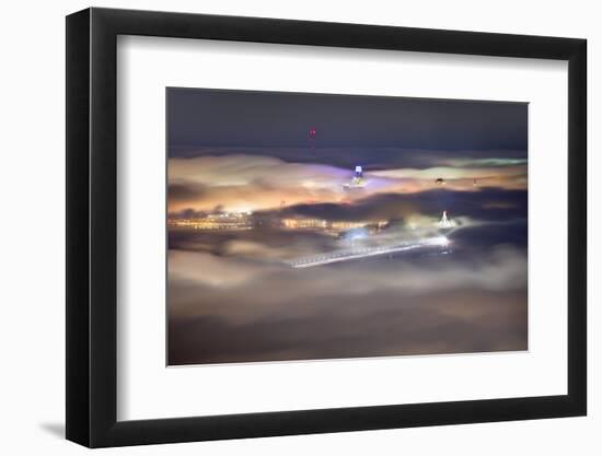 Ice Cream Sandwich - San Francisco Bay Area Fog Night Cityscape-Vincent James-Framed Photographic Print