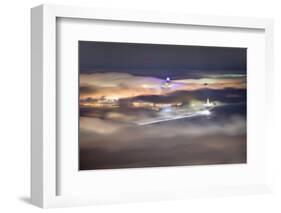 Ice Cream Sandwich - San Francisco Bay Area Fog Night Cityscape-Vincent James-Framed Photographic Print