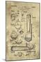 Ice Cream Scoop Blueprint - Industrial Farmhouse-Tina Lavoie-Mounted Giclee Print