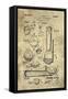 Ice Cream Scoop Blueprint - Industrial Farmhouse-Tina Lavoie-Framed Stretched Canvas