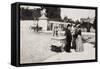 Ice Cream Seller, Paris, 1900-null-Framed Stretched Canvas