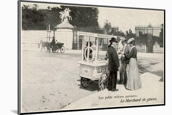 Ice Cream Seller, Paris-null-Mounted Photographic Print