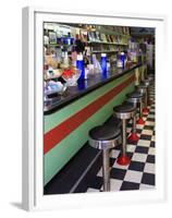 Ice Cream Soda Fountain, Apalachicola, Florida, USA-Joanne Wells-Framed Premium Photographic Print