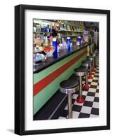 Ice Cream Soda Fountain, Apalachicola, Florida, USA-Joanne Wells-Framed Photographic Print