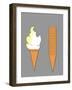 Ice Cream & Stacked Cones-SNEHITDESIGN-Framed Art Print