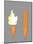 Ice Cream & Stacked Cones-SNEHITDESIGN-Mounted Art Print