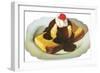 Ice Cream Sundae on Pound Cake-null-Framed Art Print