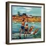 "Ice Cream Truck at the Beach", July 31, 1954-Stevan Dohanos-Framed Giclee Print