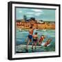 "Ice Cream Truck at the Beach", July 31, 1954-Stevan Dohanos-Framed Giclee Print