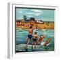 "Ice Cream Truck at the Beach", July 31, 1954-Stevan Dohanos-Framed Giclee Print