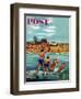 "Ice Cream Truck at the Beach" Saturday Evening Post Cover, July 31, 1954-Stevan Dohanos-Framed Giclee Print