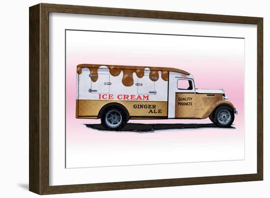 Ice Cream Truck-null-Framed Premium Giclee Print