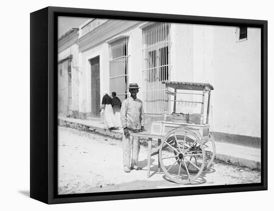 Ice Cream Vendor, Havana, Cuba-null-Framed Stretched Canvas