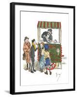 Ice Cream Vendor, London-Phil May-Framed Art Print