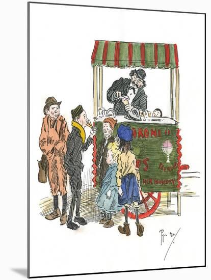 Ice Cream Vendor, London-Phil May-Mounted Art Print