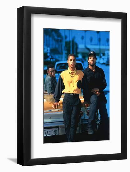 ICE CUBE; CUBA GOODING JR.. "BOYZ N THE HOOD: INCREASE THE PEACE" [1991] (BOYZ N THE HOOD), dire...-null-Framed Photographic Print