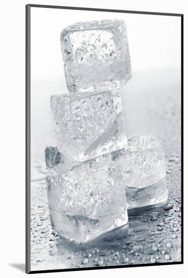 Ice Cubes in a Pile-Kröger and Gross-Mounted Photographic Print