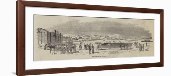 Ice Cutting on Rockland Lake-null-Framed Giclee Print
