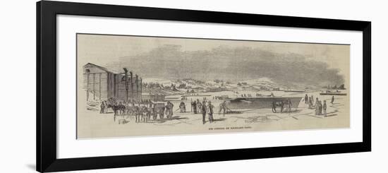 Ice Cutting on Rockland Lake-null-Framed Giclee Print