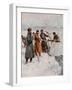 Ice-Cutting on the Neva-Frederic De Haenen-Framed Giclee Print