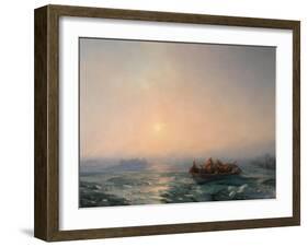 Ice Drifting on the Dnieper River, 1872-Ivan Konstantinovich Aivazovsky-Framed Giclee Print