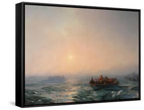 Ice Drifting on the Dnieper River, 1872-Ivan Konstantinovich Aivazovsky-Framed Stretched Canvas