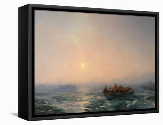 Ice Drifting on the Dnieper River, 1872-Ivan Konstantinovich Aivazovsky-Framed Stretched Canvas