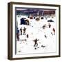 "Ice Fishing Camp", January 12, 1957-Stevan Dohanos-Framed Giclee Print