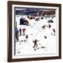 "Ice Fishing Camp", January 12, 1957-Stevan Dohanos-Framed Giclee Print