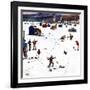 "Ice Fishing Camp", January 12, 1957-Stevan Dohanos-Framed Giclee Print