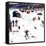 "Ice Fishing Camp", January 12, 1957-Stevan Dohanos-Framed Stretched Canvas