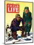 Ice Fishing - Child Life, February 1946-Keith Ward-Mounted Giclee Print