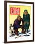 Ice Fishing - Child Life, February 1946-Keith Ward-Framed Giclee Print