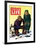 Ice Fishing - Child Life, February 1946-Keith Ward-Framed Giclee Print