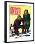 Ice Fishing - Child Life, February 1946-Keith Ward-Framed Giclee Print