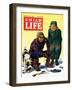 Ice Fishing - Child Life, February 1946-Keith Ward-Framed Giclee Print