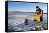 Ice Fishing-songbird839-Framed Stretched Canvas