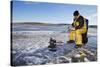 Ice Fishing-songbird839-Stretched Canvas