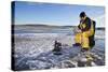 Ice Fishing-songbird839-Stretched Canvas