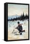 Ice Fishing-null-Framed Stretched Canvas